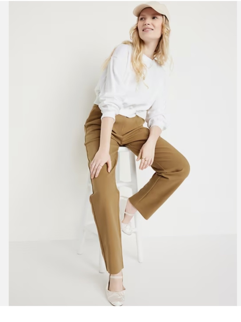Old Navy Pleated Taylor Trouser Straight Pants Women xl Brown Extra High Rise